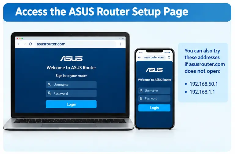 ASUS Router Setup Page